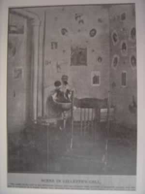 Newspaper photo of Chester Gillette's cell