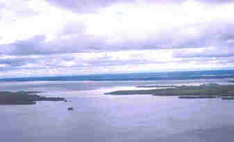 Looking south east from Belleville to the narrows and the Point on the right