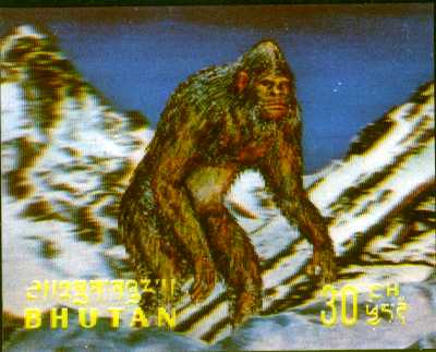 Bhutan Yeti Stamp