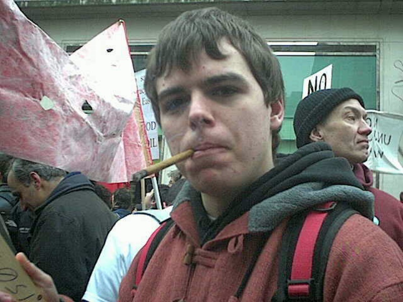 Note the cigar.