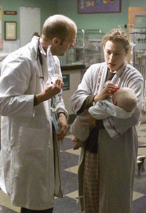 Mark and Elizabeth in hospital with Ella