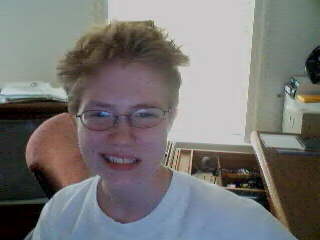 trying a full smile...