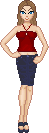 My attempt at making a jean skirt. Her name's Jen
