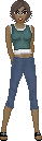 Monica. I love her capris! I used to have a pair of those!