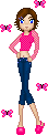 This is a supposed to be a doll of me, Sabrina. LoL and no I don't wear pink.