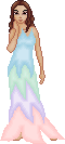 Sarah. I wanted to try pastel colors and different layers of cloth. She was supposed to be entered in a contest but the person in charge of it decided to change the theme of it! -.- Talk about all that work for nothing!