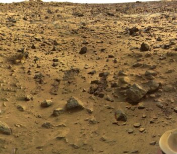 Actual picture from the martian rover. 