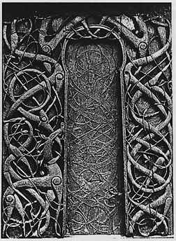 A stone carving