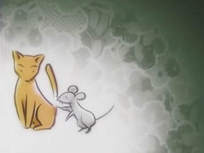 The mouse telling the cat that the party is the next day