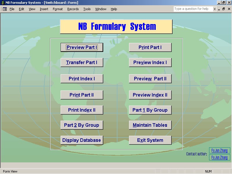 NB Formulary System Switchboard