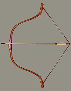 A composite bow of the type used in Sarmatia