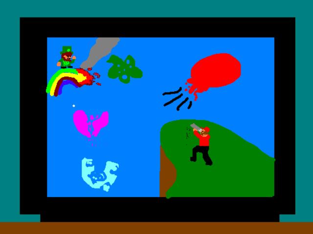 AIYHHHH!!! You shot me lucky charms! I'll kill your arse!!!