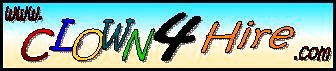 Clown 4 Hire.com logo. Link to email.