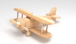 wooden toy plane
