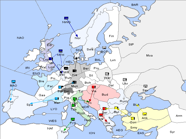 Map Fall 1901 Movement