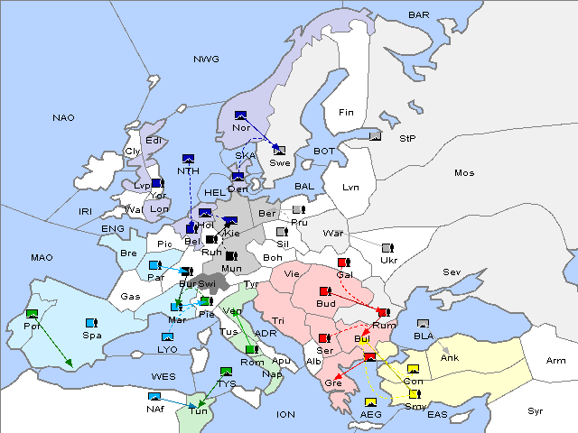 Map Fall 1903 Movement