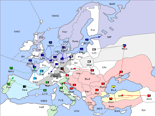 Map Fall 1905 Movement