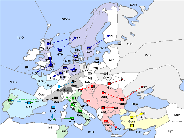 Map Spring 1904 Movement