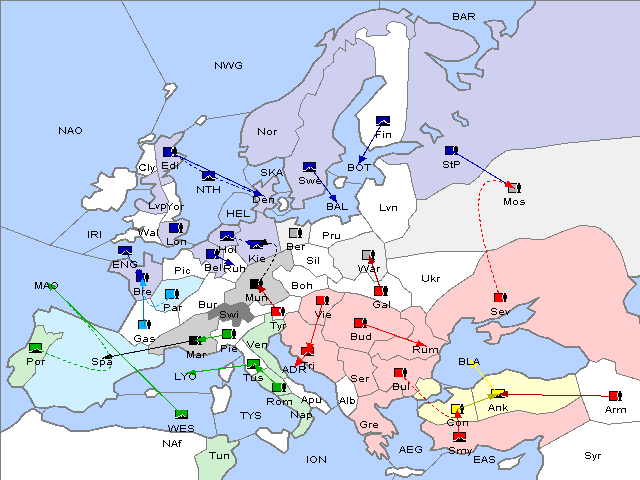 Map Spring 1905 Movement