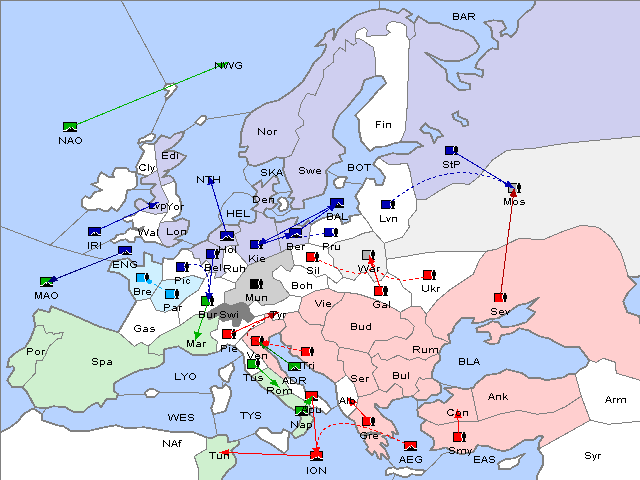 Map Spring 1907 Movement