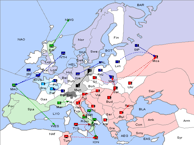 Map Spring 1908 Movement