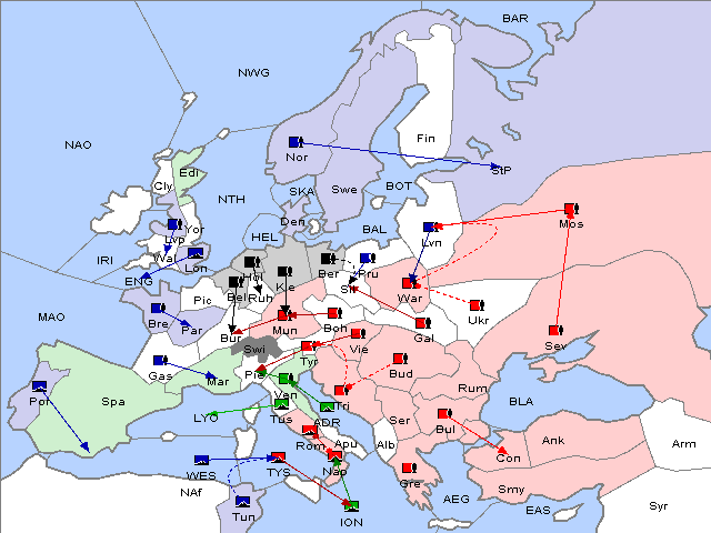 Map Spring 1910 Movement