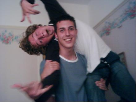 Matt saving Bil from a raging fire (crackers)