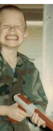 me totally wailing on duck hunt, approx. age = 5