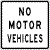 no motor vehicles