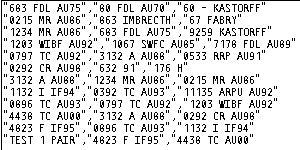 Pair report the COI data file