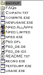 Double click backup folder