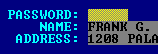 blank the password