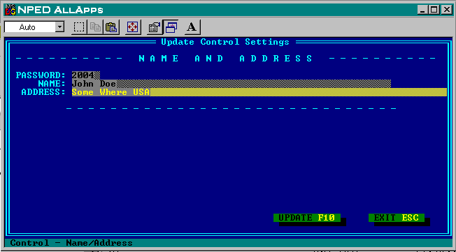 new name and address