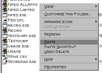 paste the old data base into the new folder.