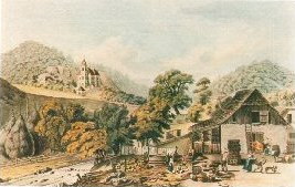 Alter Stich von Jantscha Richtung Kirche 1795