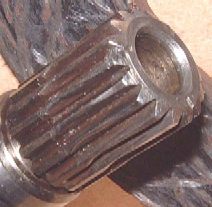 worn clutch shaft.