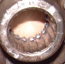 worn clutch spline.