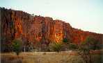 Windjana George, entry at sunset.