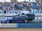 Funny car vs. Rail dragster...