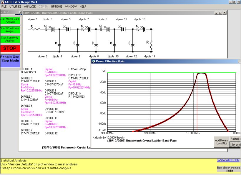 aade ssb crystal filter design