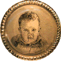 Moneda de oro. 18 K. Beb�