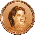 Moneda de oro. 18 K. Señora.