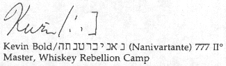 Kevin Bold's 
signature