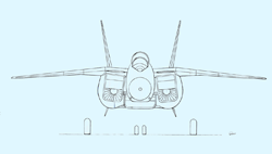 Tricomet front elevation cutaway view