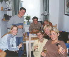 Front: Monica (Switz.), Christina, Sonja and Nanette. Back: Gabriel, Martin and Jule