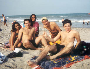Anita, Vitto, Nadia, Gabriel and Stephanno (all from Italy)