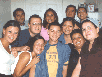 Mexican people posing for the picture