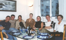 Gabriel, Martin, Anette, Trude, Rita, Egil and Marte at Rita's place
