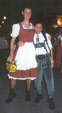 Tequiza guy as a Norwegian girl and Gabriel as a German