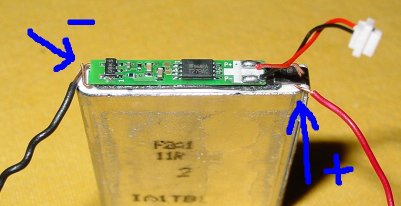 Battery with cables attached
